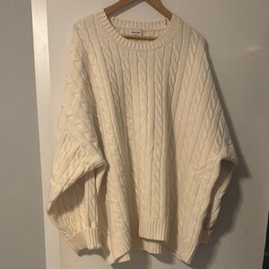 Aritzia Sunday Best Peggy Cream Cable-Knit Sweater